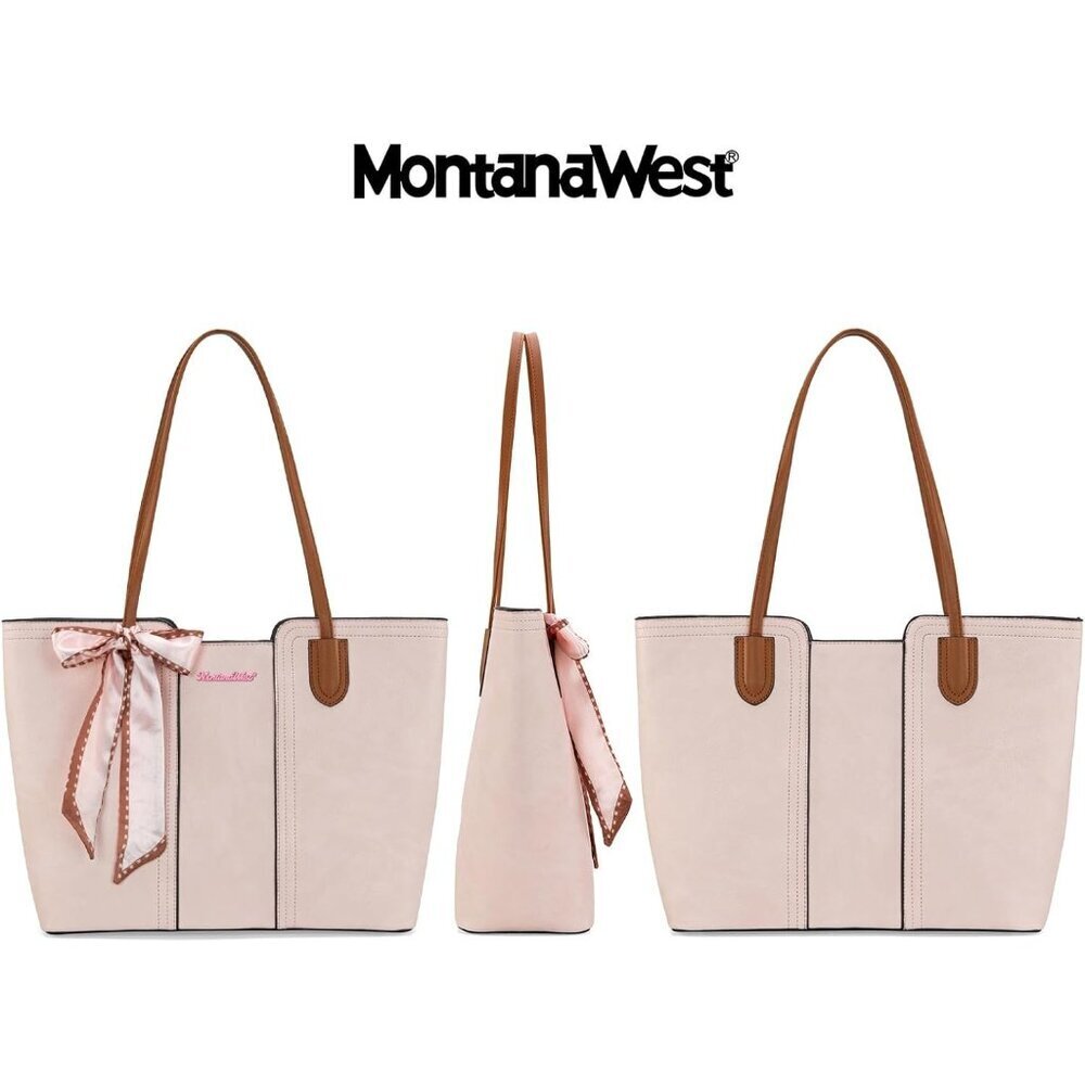 Women Cherry Blossom Coral Orange Imported Vegan Leather Top Handle Tote Bags - Picture 3 of 6